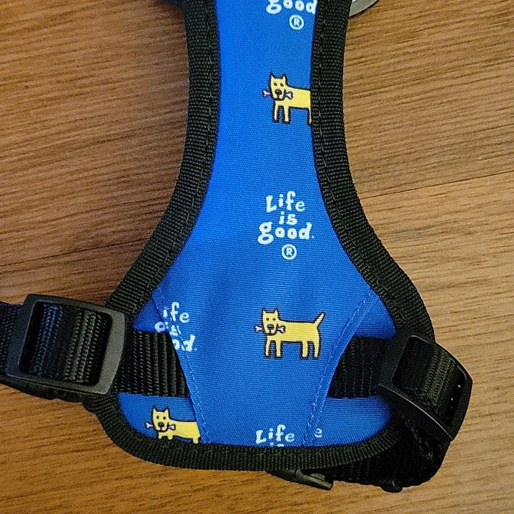 Life Is Good Rocket Dog Harness Royal Blue Yellow Black Plush Padded sz XS NEW…